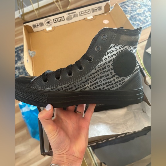 Converse Chuck Taylor All Star High Top Translucent Sneakers in Black W Size 8 - Picture 9 of 14